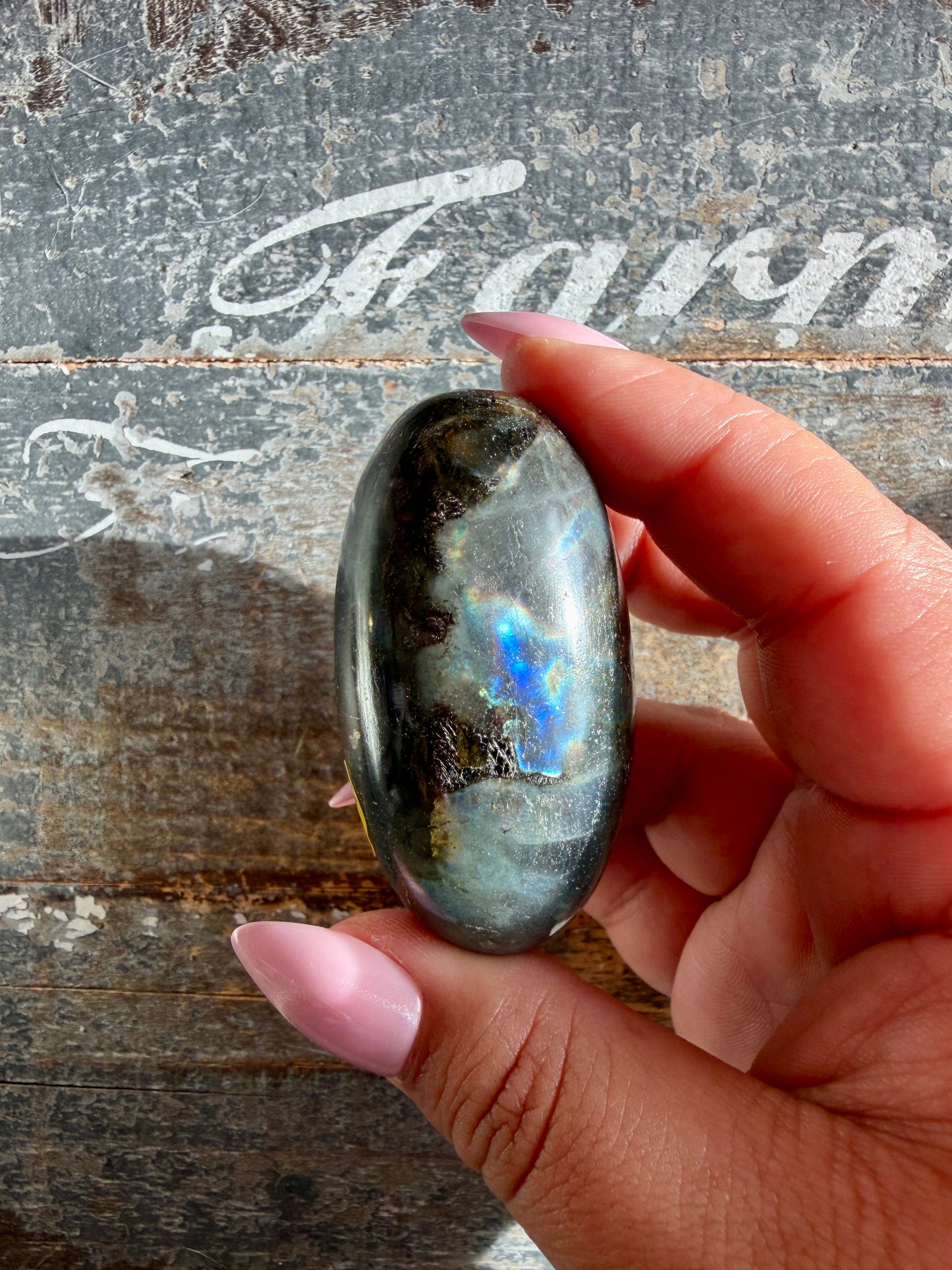 Gorgeous Flashy Labradorite Lingam | Madagascar | Opt F