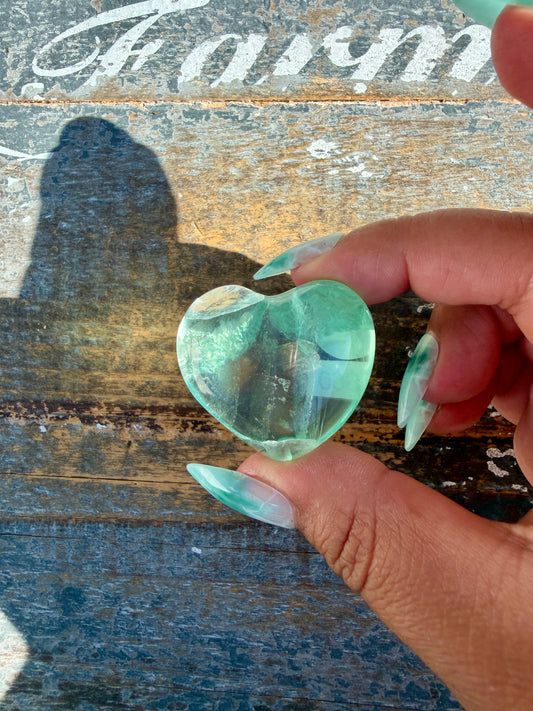 Gorgeous Durango Fluorite Heart | Mexico | Opt 30