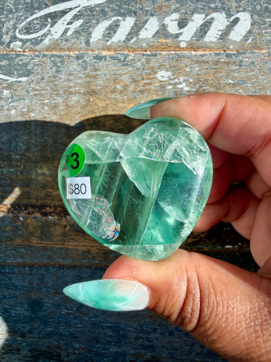 Gorgeous Durango Fluorite Heart | Mexico | Opt 23