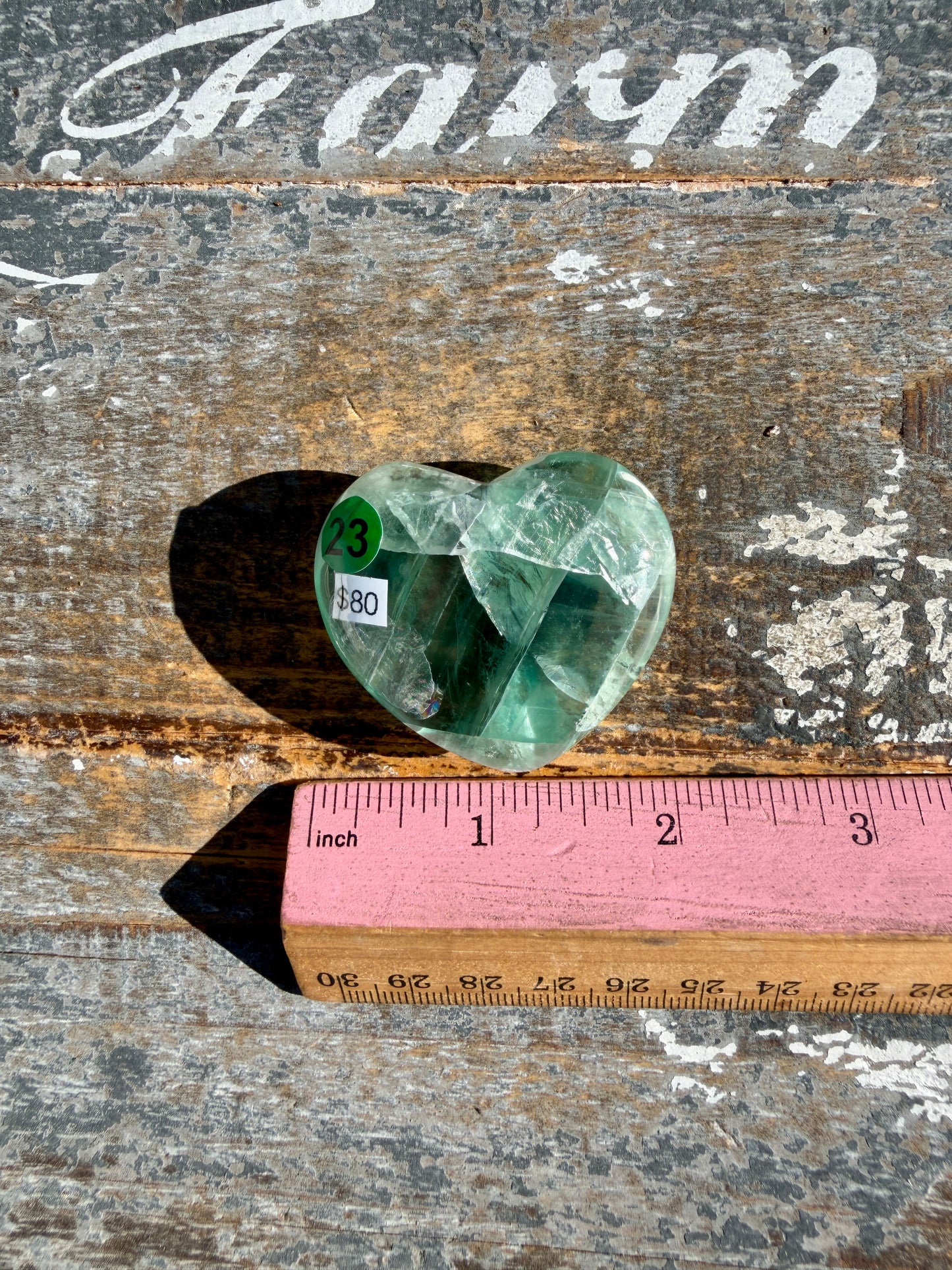Gorgeous Durango Fluorite Heart | Mexico | Opt 23