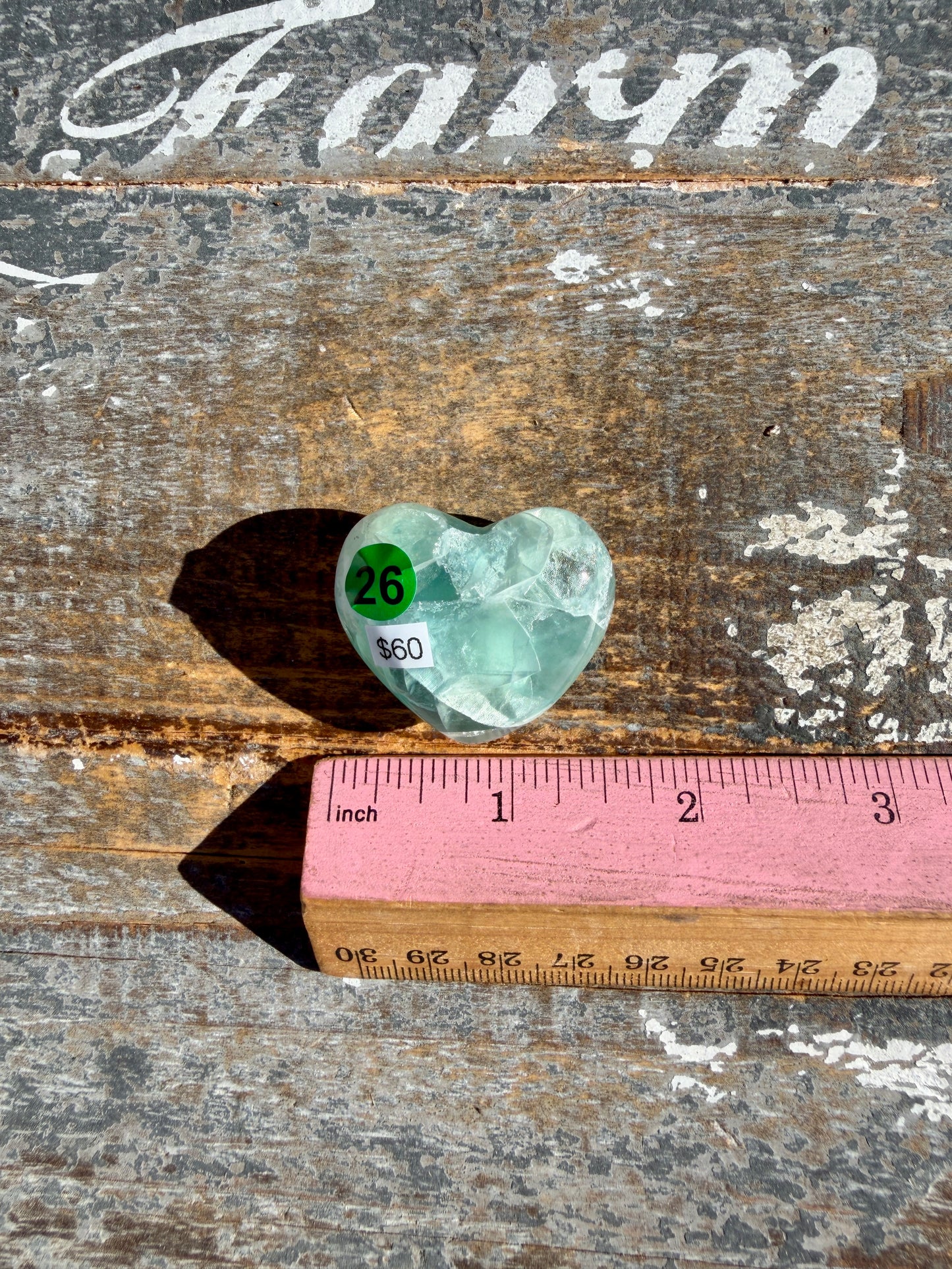 Gorgeous Durango Fluorite Heart | Mexico | Opt 26