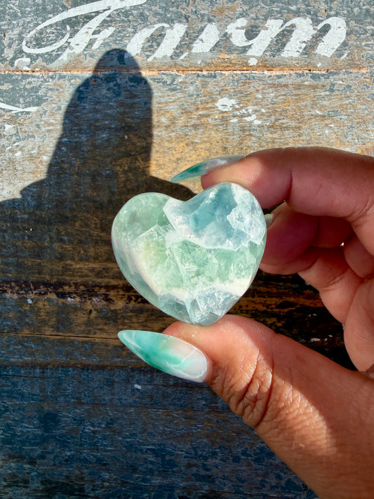 Gorgeous Durango Fluorite Heart | Mexico | Opt 24