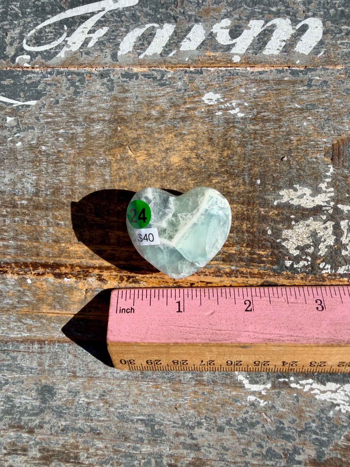 Gorgeous Durango Fluorite Heart | Mexico | Opt 24