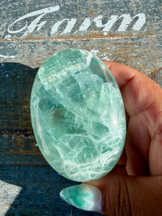 Gorgeous Durango Fluorite Palm Stone | Mexico | Opt 2