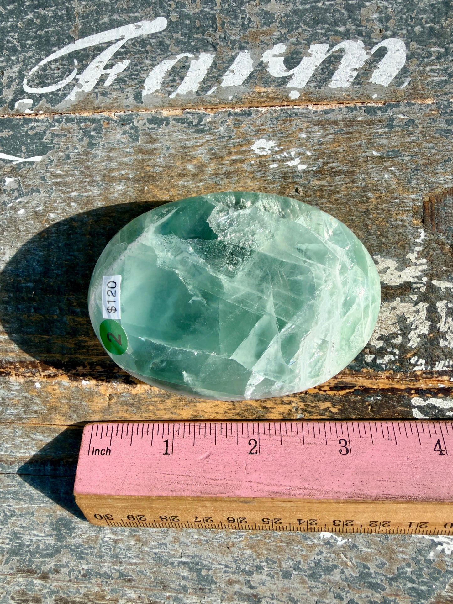 Gorgeous Durango Fluorite Palm Stone | Mexico | Opt 2