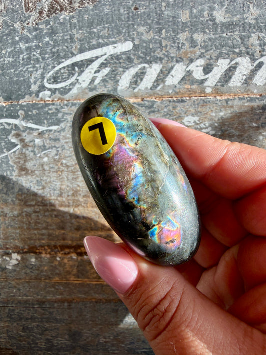 Gorgeous Flashy Labradorite Lingam | Madagascar | Opt L
