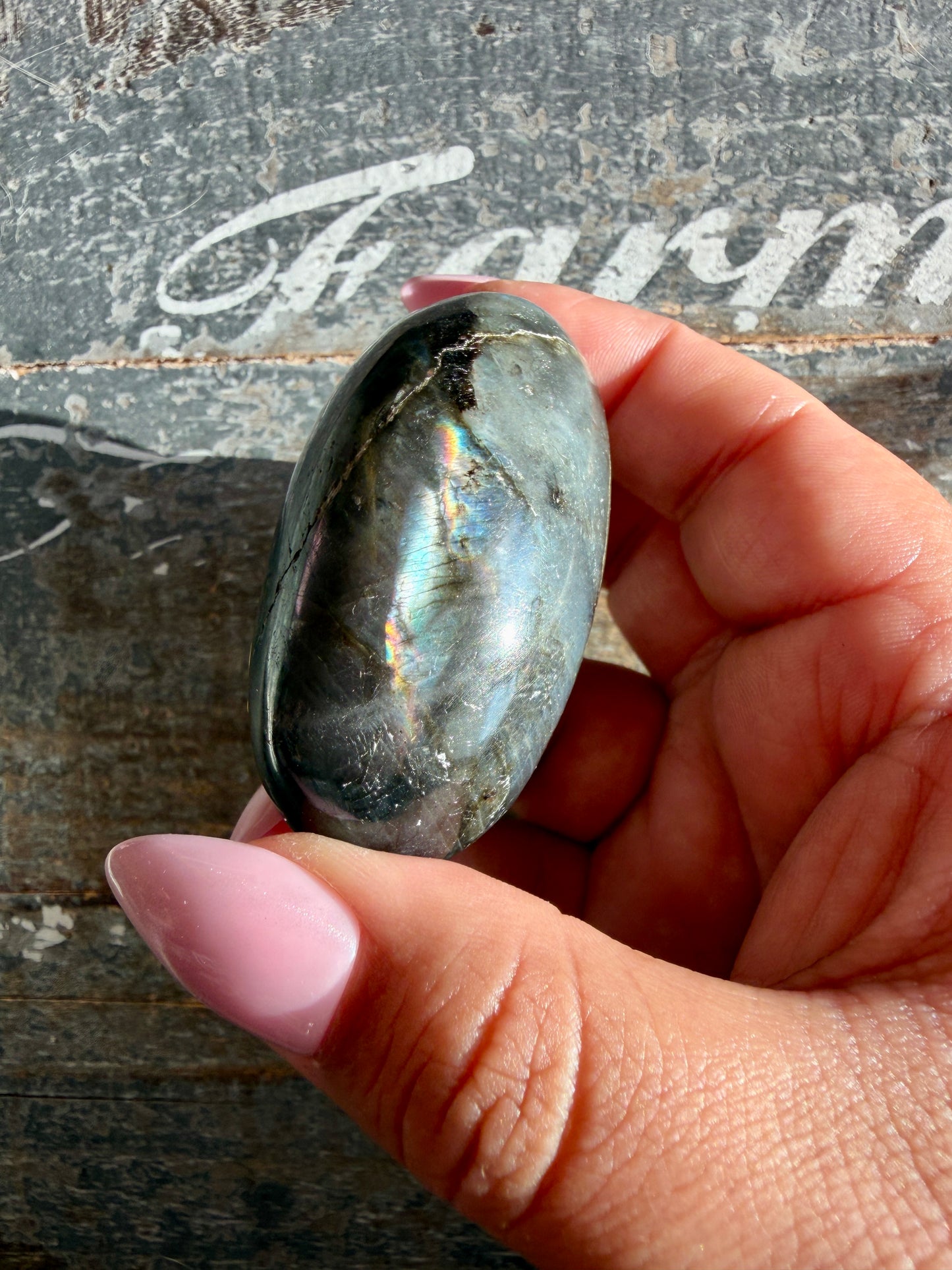 Gorgeous Flashy Labradorite Lingam | Madagascar | Opt N