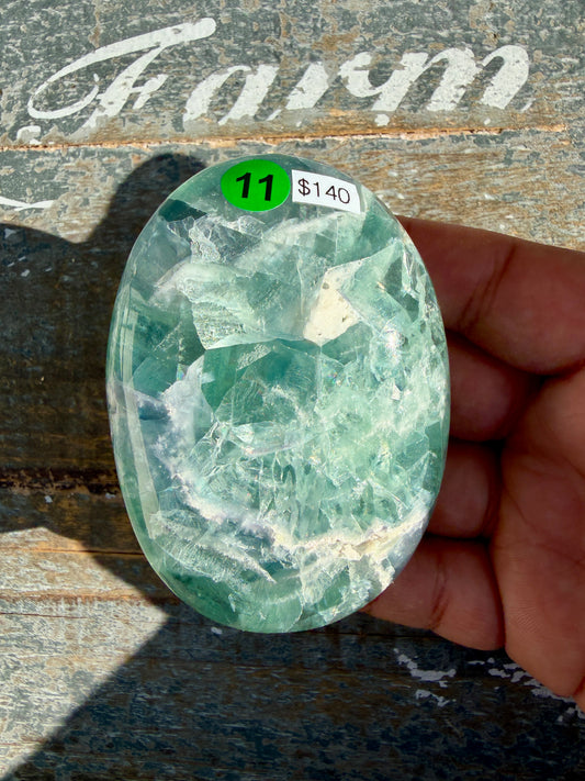 Gorgeous Durango Fluorite Palm Stone | Mexico | Opt 11
