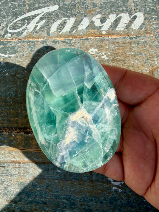Gorgeous Durango Fluorite Palm Stone | Mexico | Opt 11