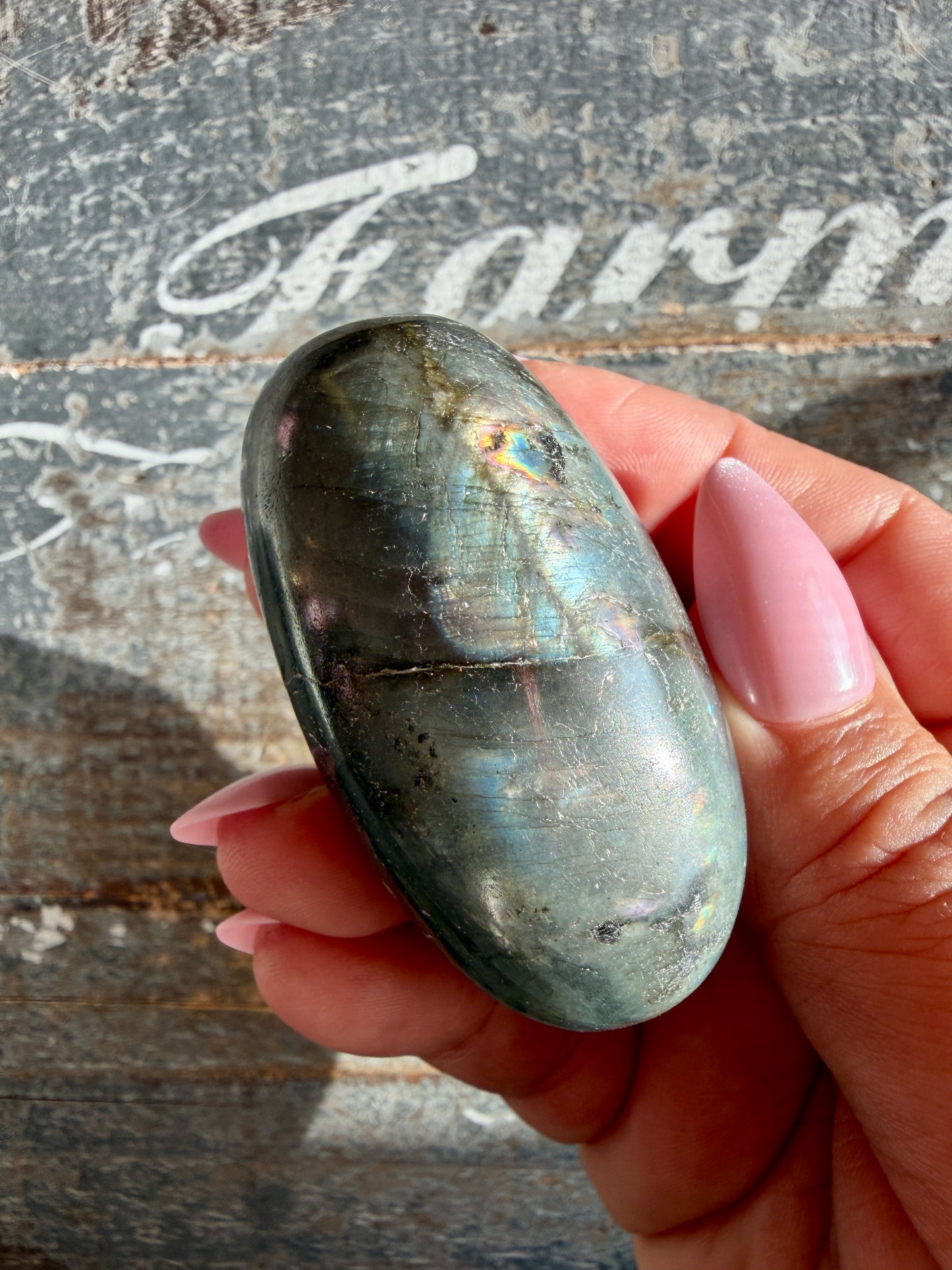 Gorgeous Flashy Labradorite Lingam | Madagascar | Opt O