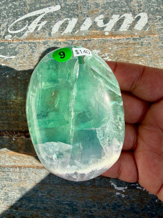 Gorgeous Durango Fluorite Palm Stone | Mexico | Opt 9