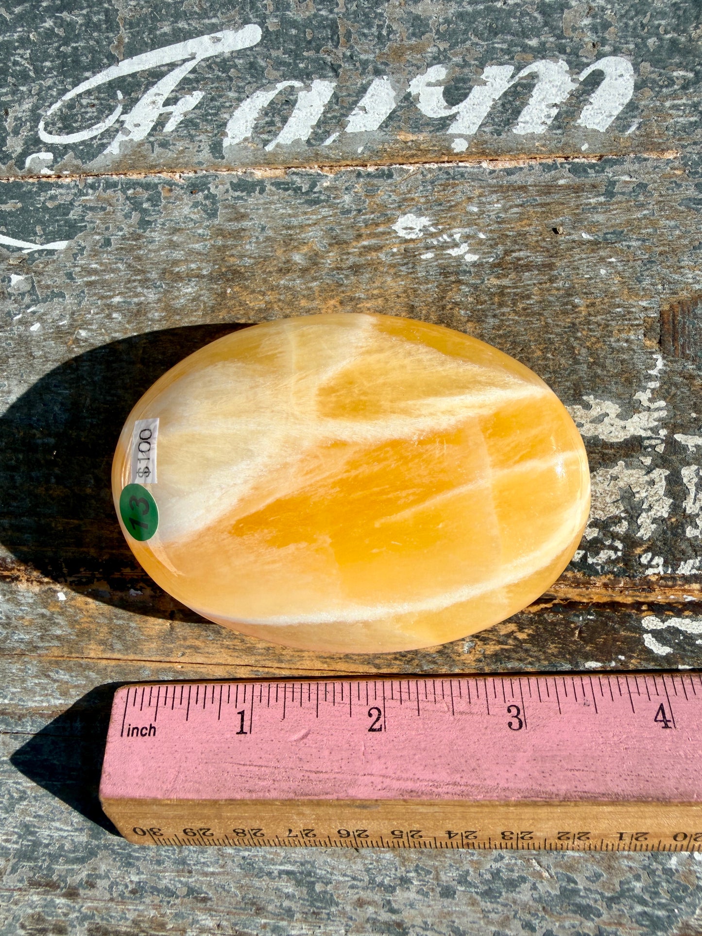 Gorgeous Honeycomb Calcite Palm Stone | Opt 13