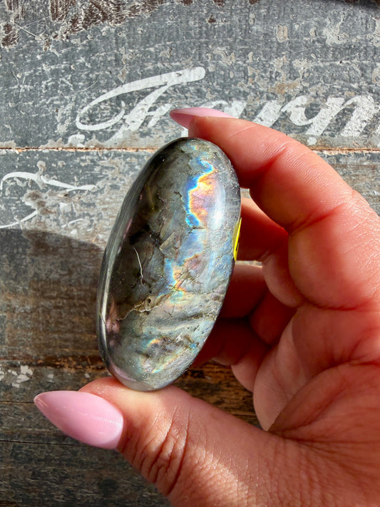 Gorgeous Flashy Labradorite Lingam | Madagascar | Opt R