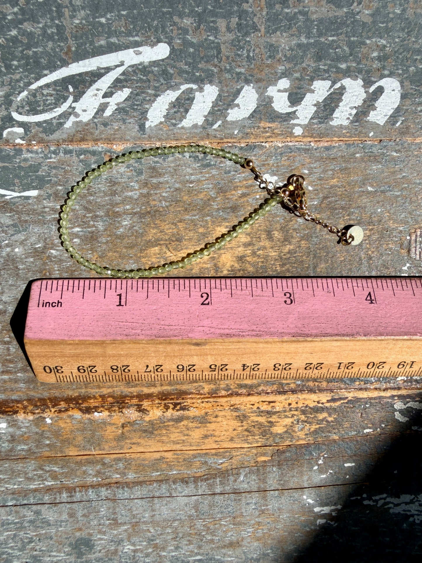Micro Faceted Peridot Beaded BRACELET | 1-2 mm | Adjustable up to 8"