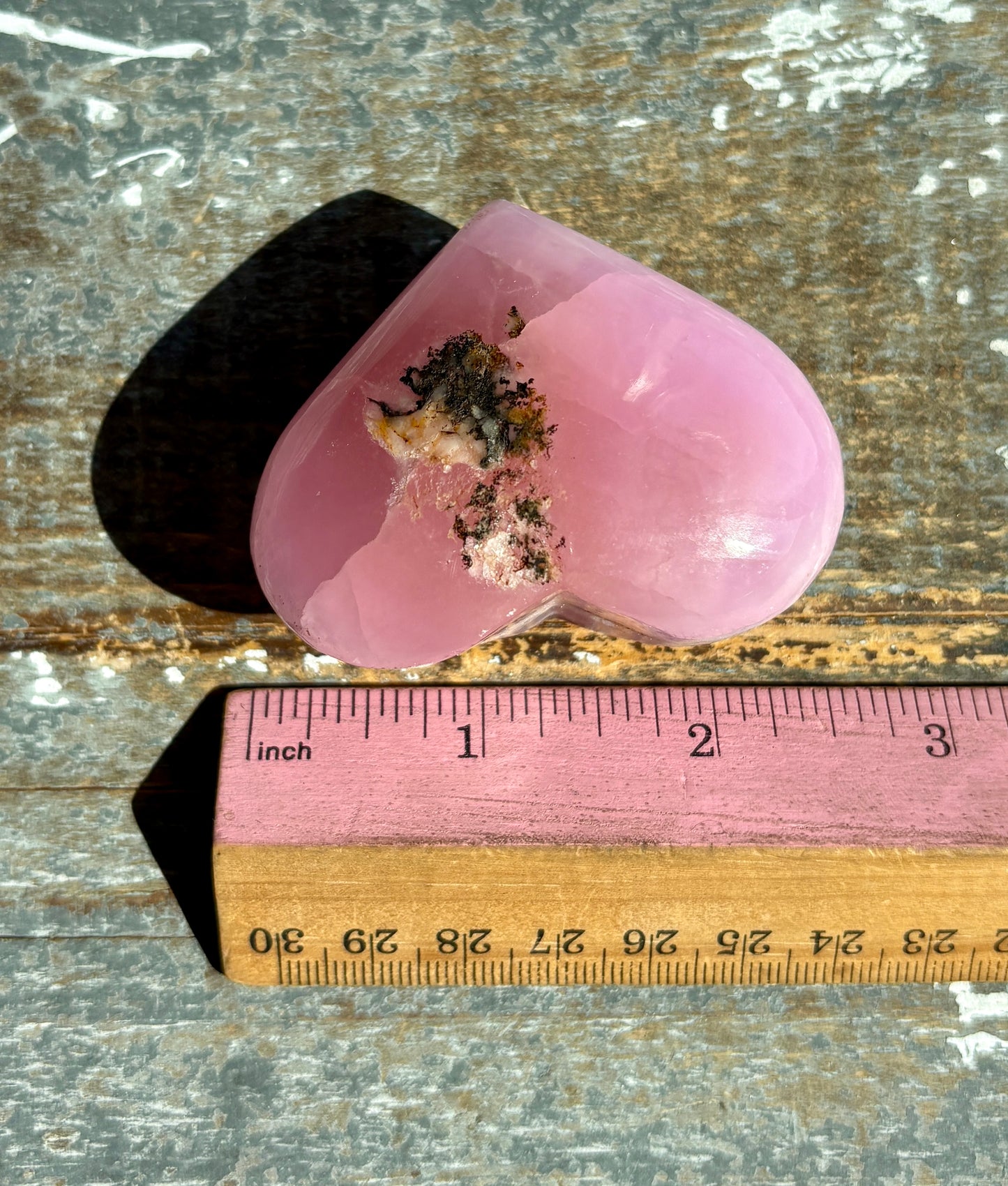 Gorgeous Pink Aragonite Heart from Pakistan | Opt S
