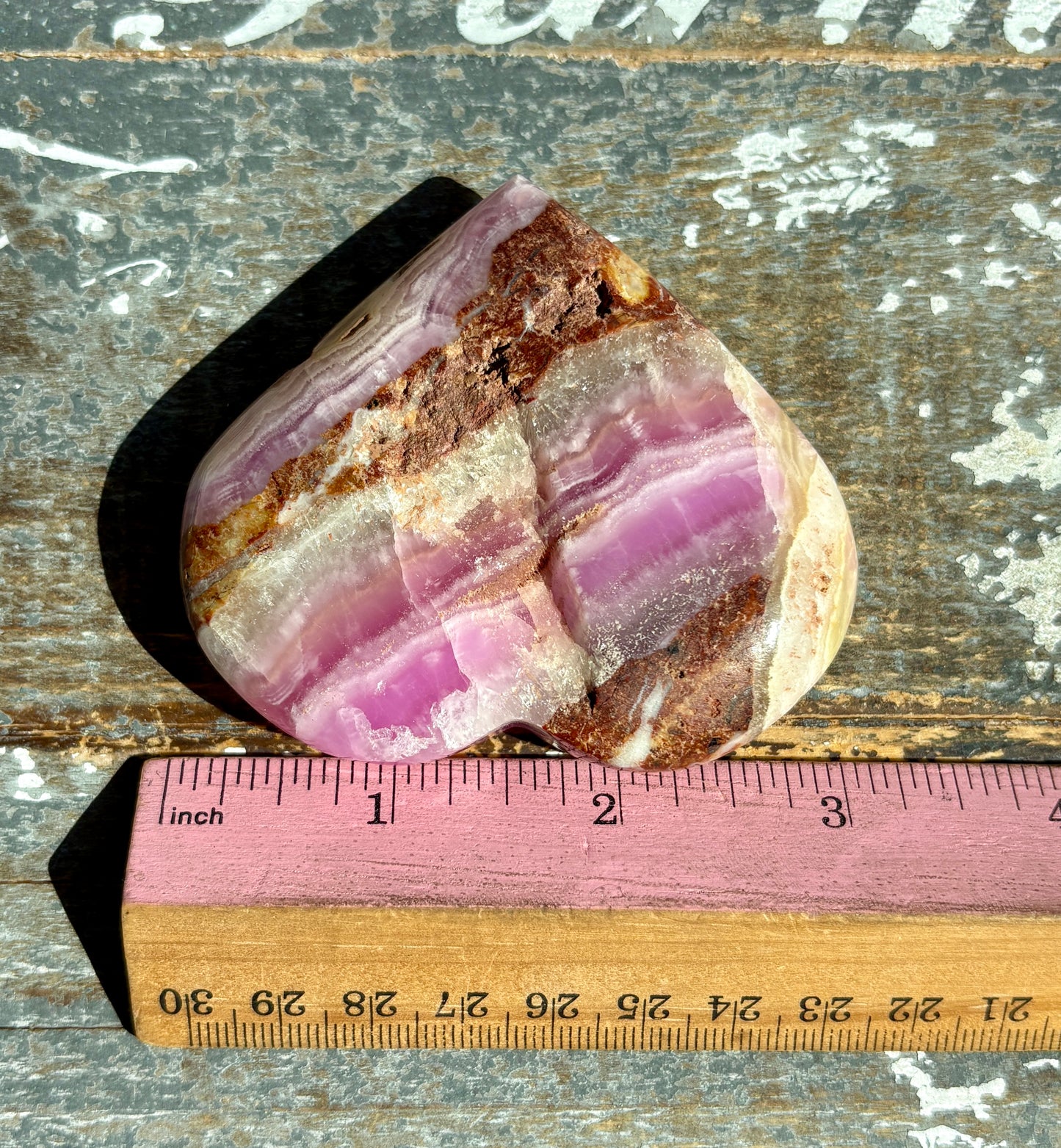 Gorgeous Pink Aragonite Heart from Pakistan | Opt K
