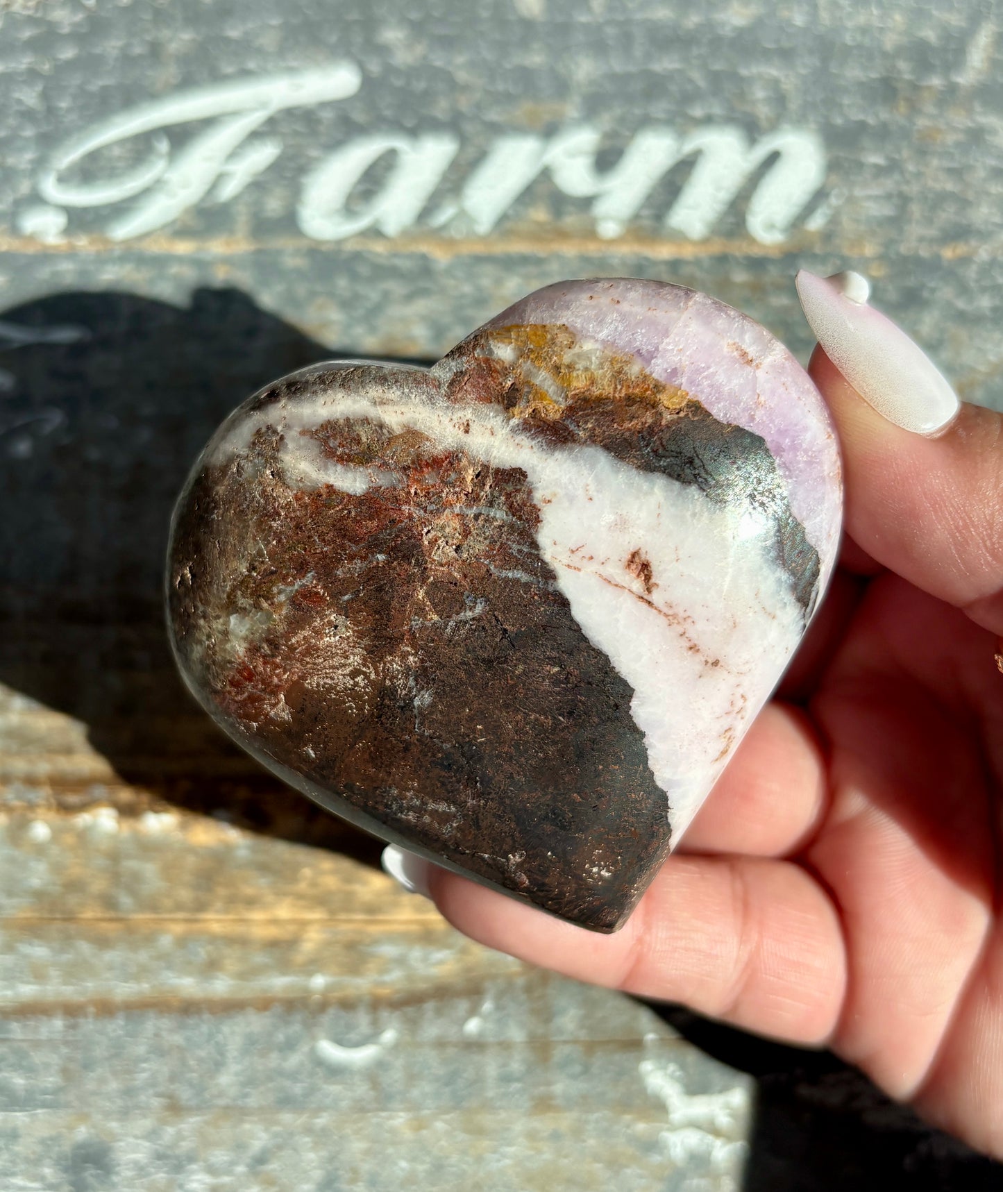 Gorgeous Pink Aragonite Heart from Pakistan | Opt Q