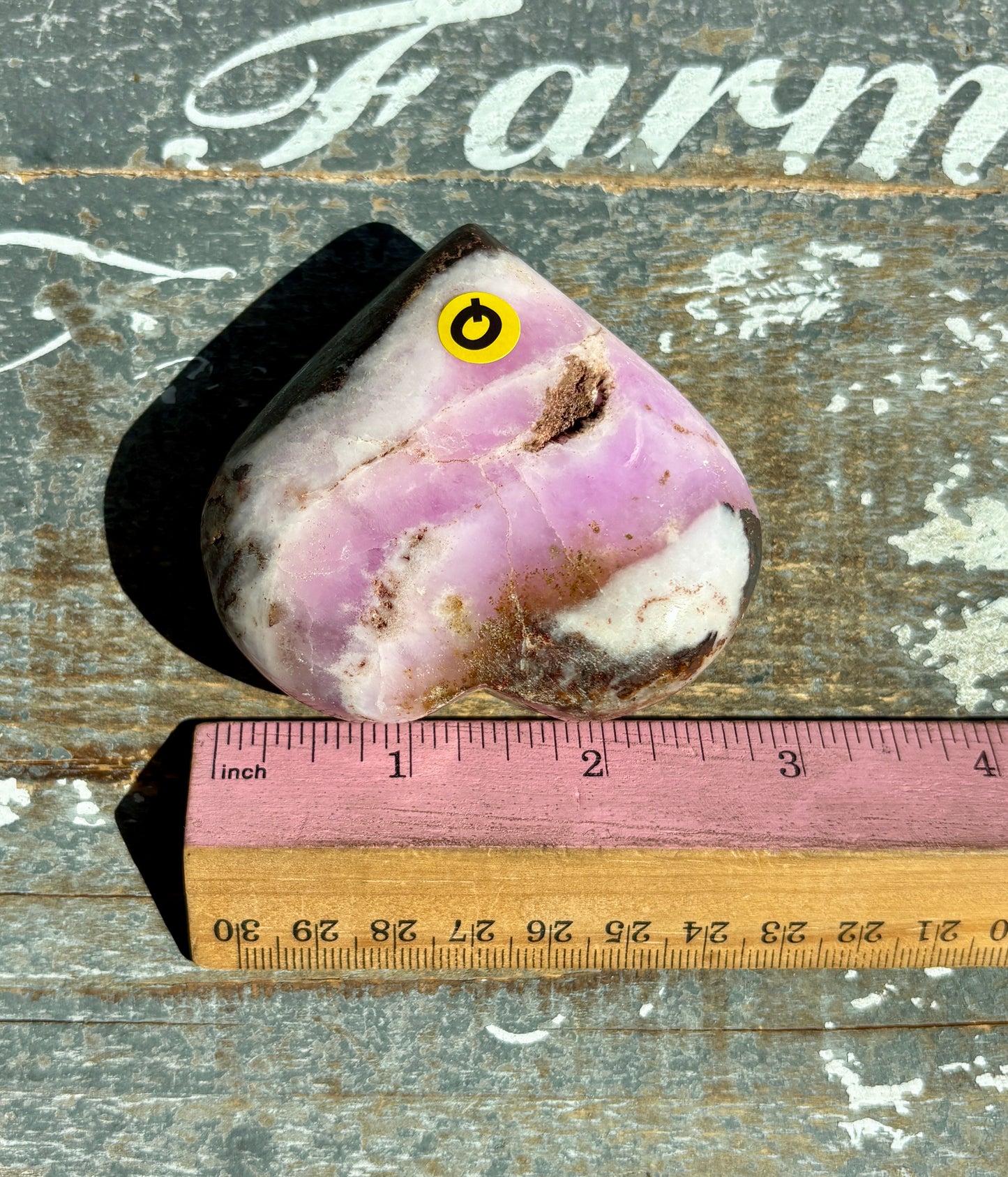 Gorgeous Pink Aragonite Heart from Pakistan | Opt Q