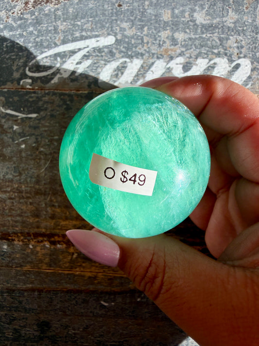 Gorgeous Blue Lake Fluorite Sphere | Opt O