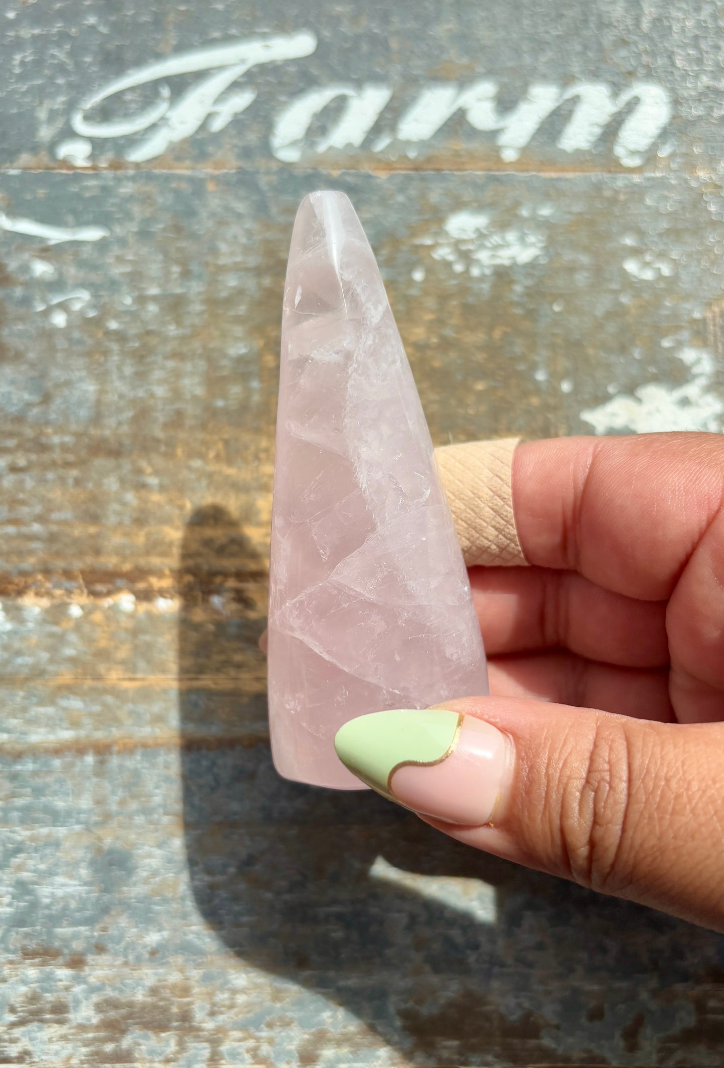 Gorgeous Rose Quartz Ring Holder | Opt B