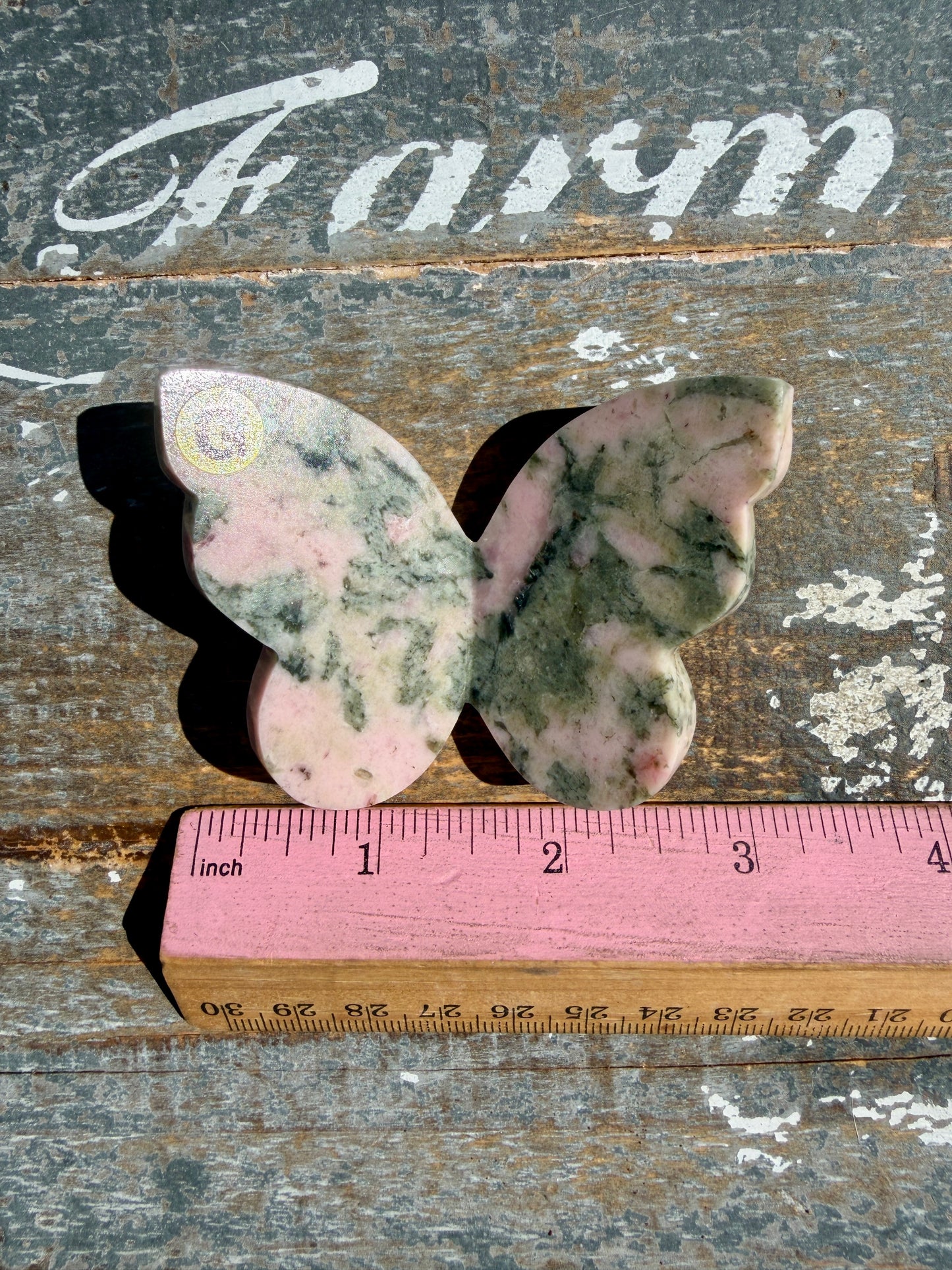 Gorgeous Pink Thulite & Epidote Butterfly | Opt G