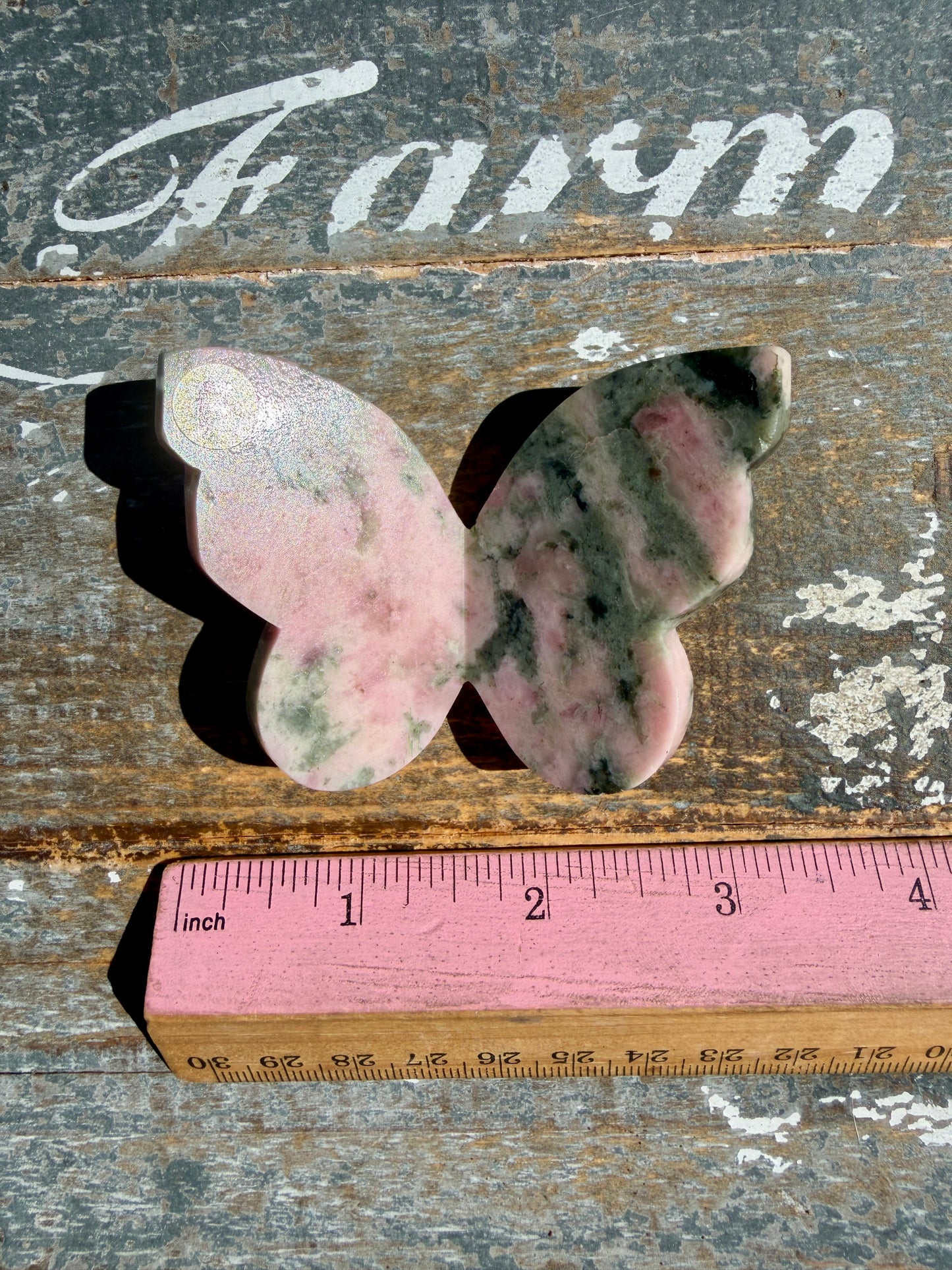 Gorgeous Pink Thulite & Epidote Butterfly | Opt F
