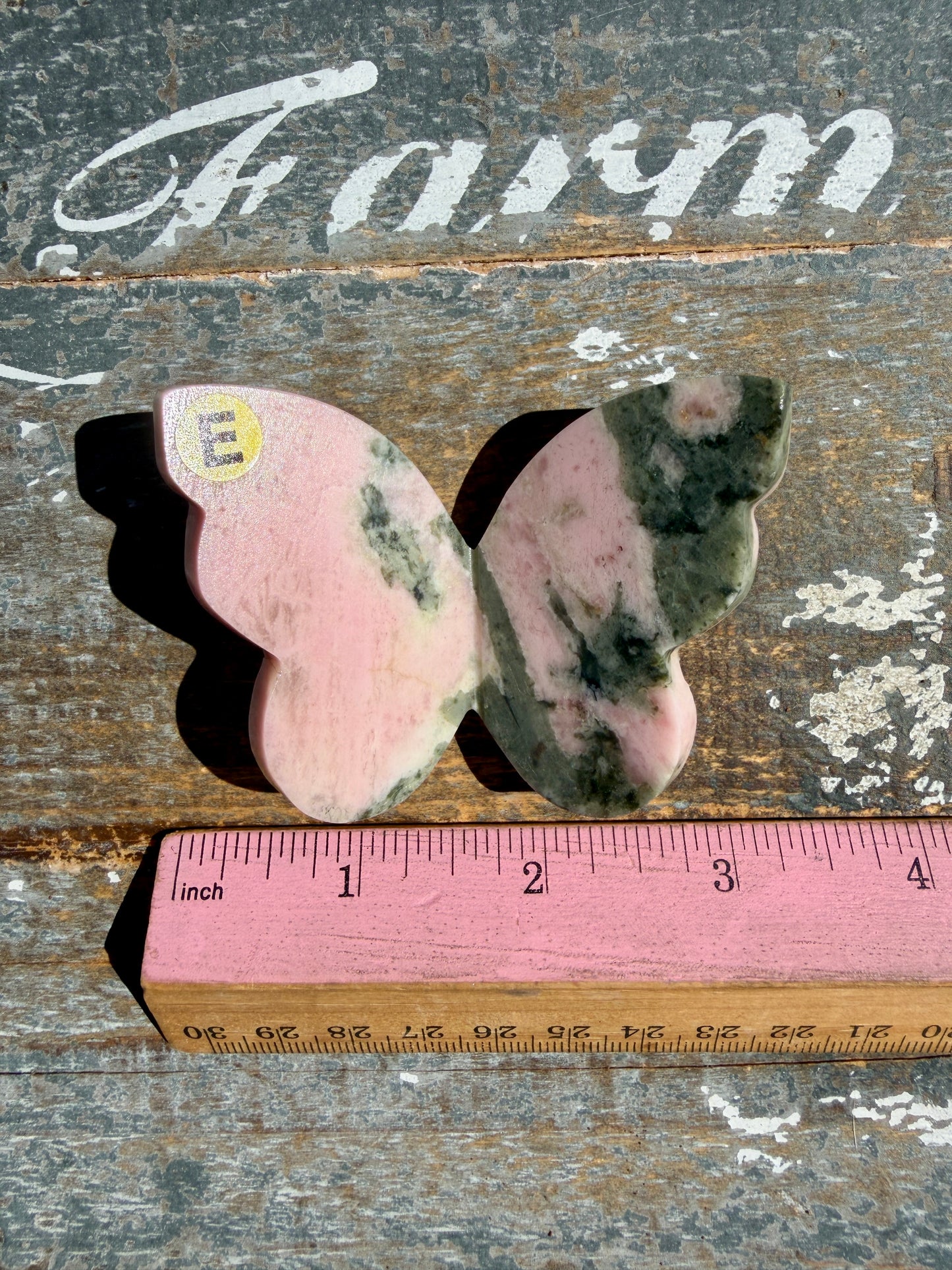 Gorgeous Pink Thulite & Epidote Butterfly | Opt E