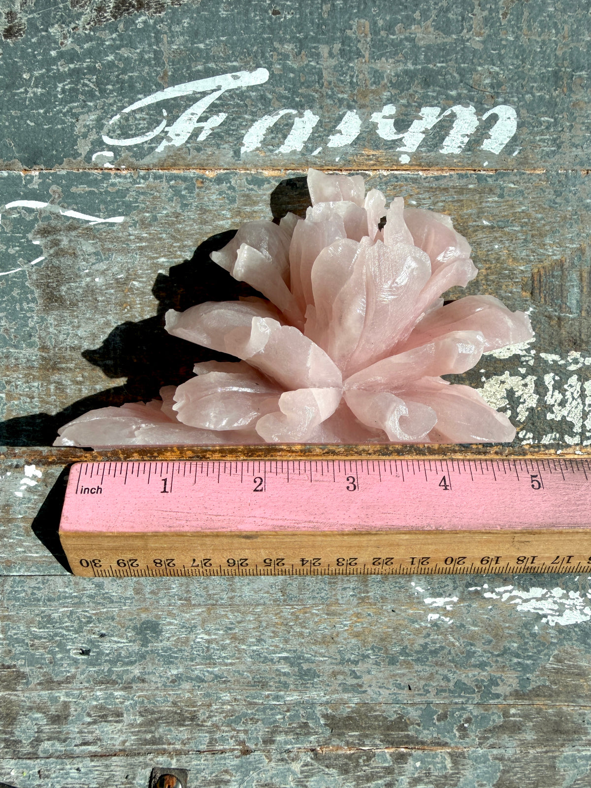 Gorgeous Pink Opal Hand Carved Flower | Opt I