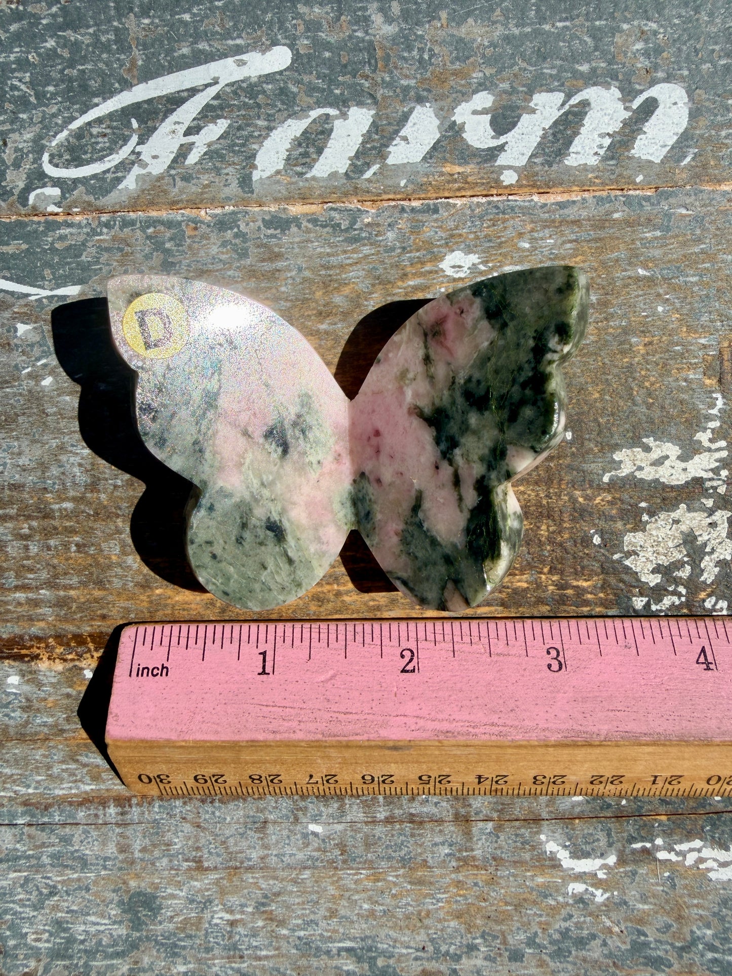 Gorgeous Pink Thulite & Epidote Butterfly | Opt D