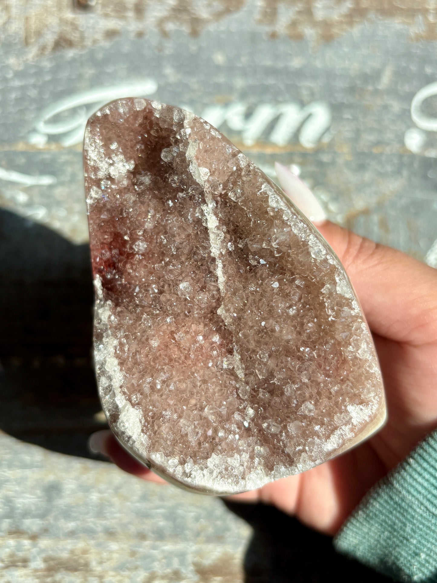 Gorgeous Rainbow Amethyst Cut Base from Brazil *Natural Color