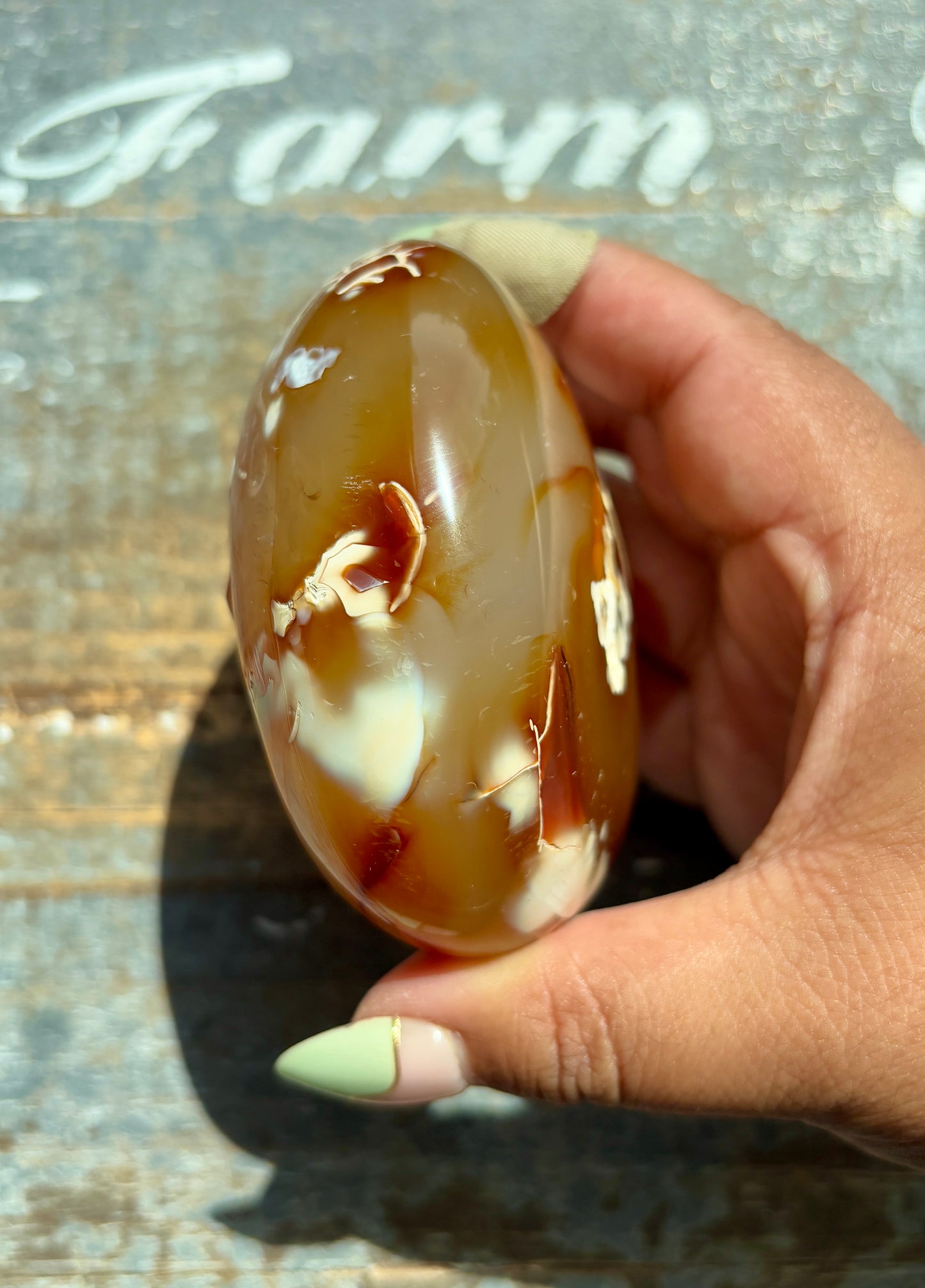 Gorgeous Orca Agate/Carnelian Pebble from Madagascar | Opt N