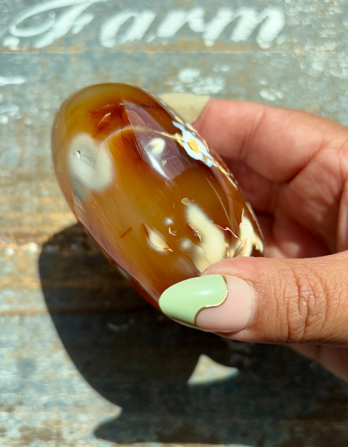 Gorgeous Orca Agate/Carnelian Pebble from Madagascar | Opt N