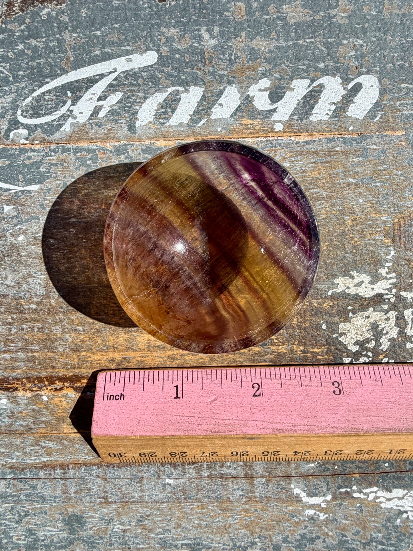 Gorgeous Yellow/Purple Fluorite Mini Bowl | Opt I
