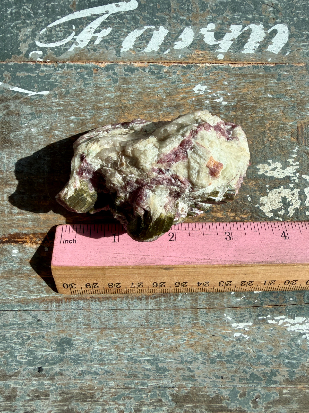 Gorgeous Pink & Green Tourmaline in Quartz on Stand | Brazil | Opt 1