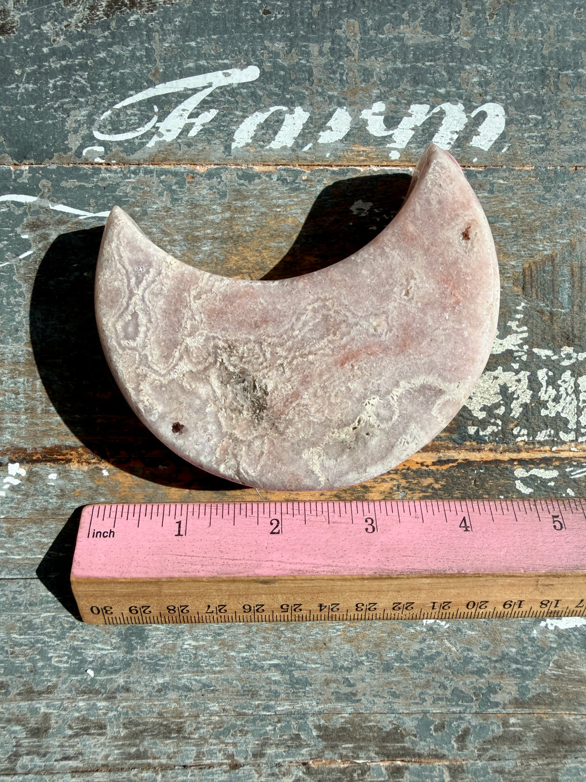 Gorgeous Pink Amethyst Moon on Stand | Brazil | Opt 13