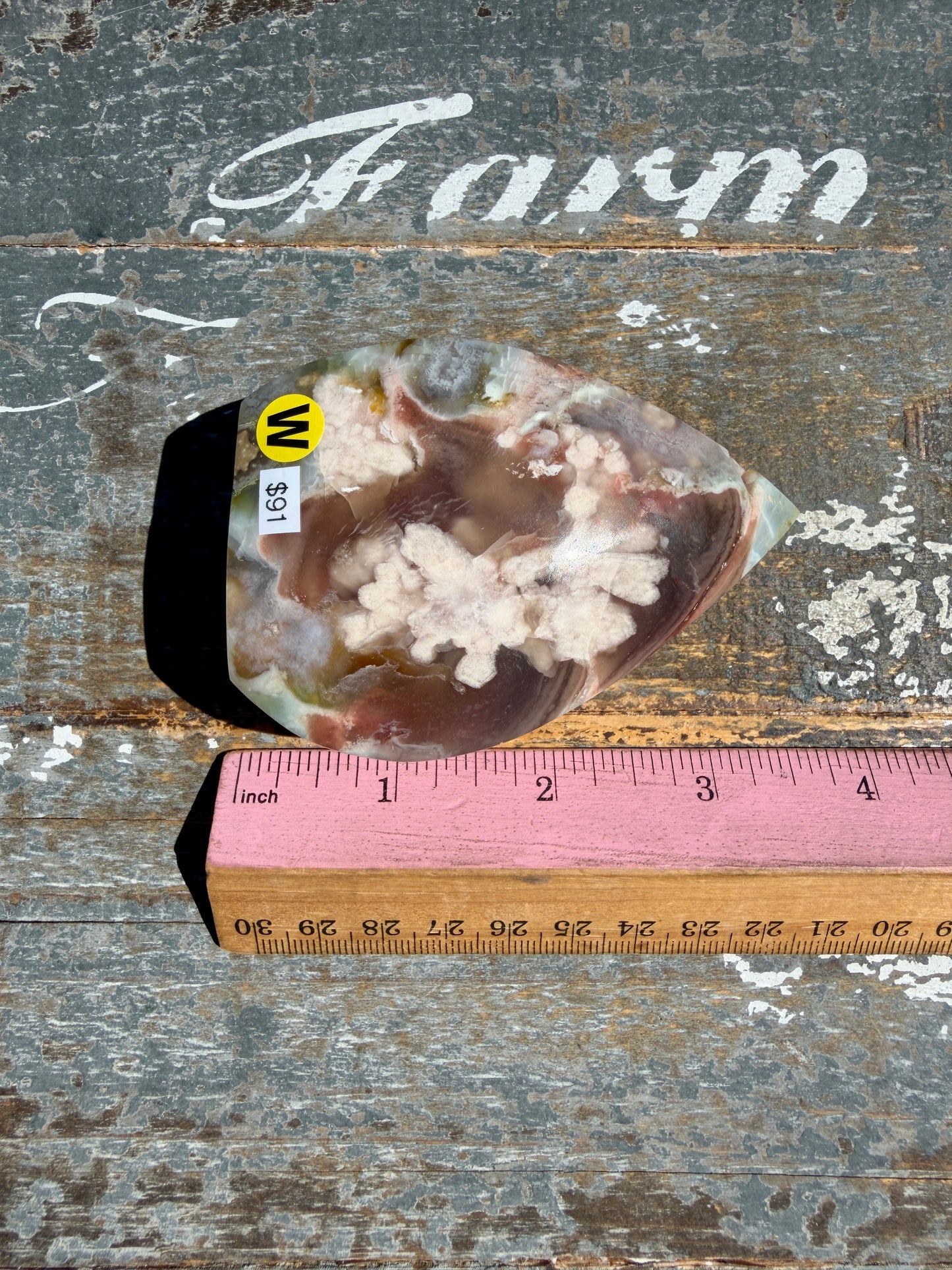 Gorgeous Green Flower Agate Flame | Madagascar | Opt W