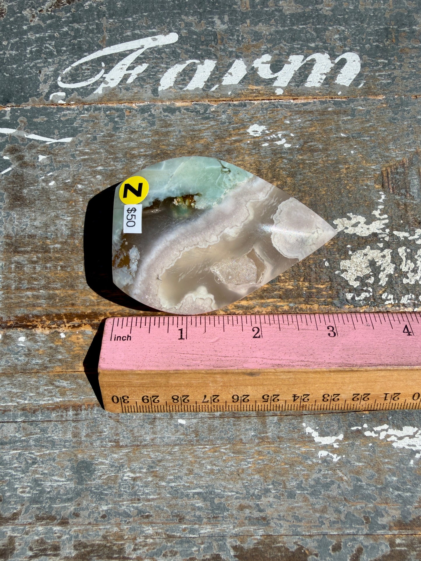 Gorgeous Green Flower Agate Flame | Madagascar | Opt Z