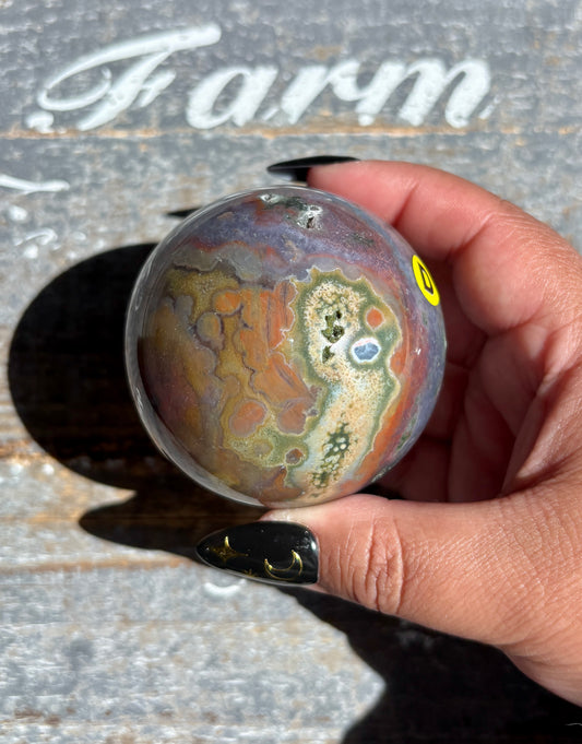 Gorgeous Rare Authentic Ocean Jasper Sphere from Madagascar | D