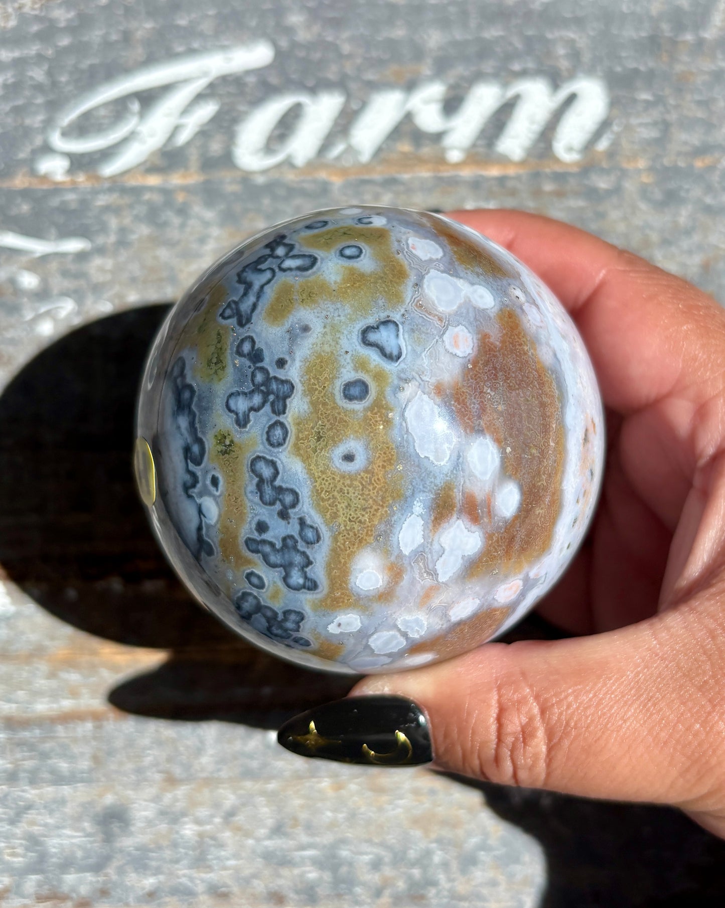 Gorgeous Rare Authentic Ocean Jasper Sphere from Madagascar | H
