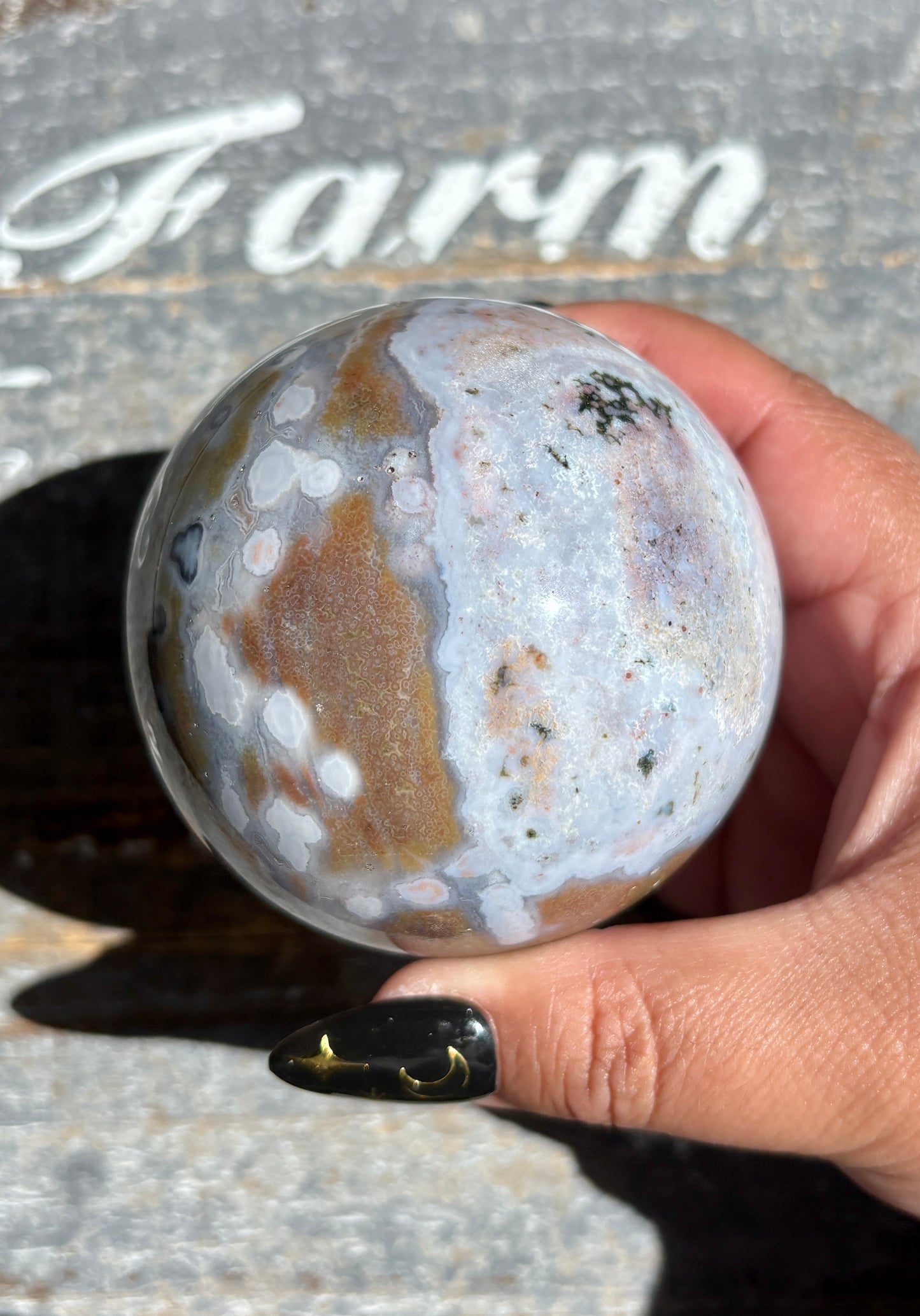 Gorgeous Rare Authentic Ocean Jasper Sphere from Madagascar | H