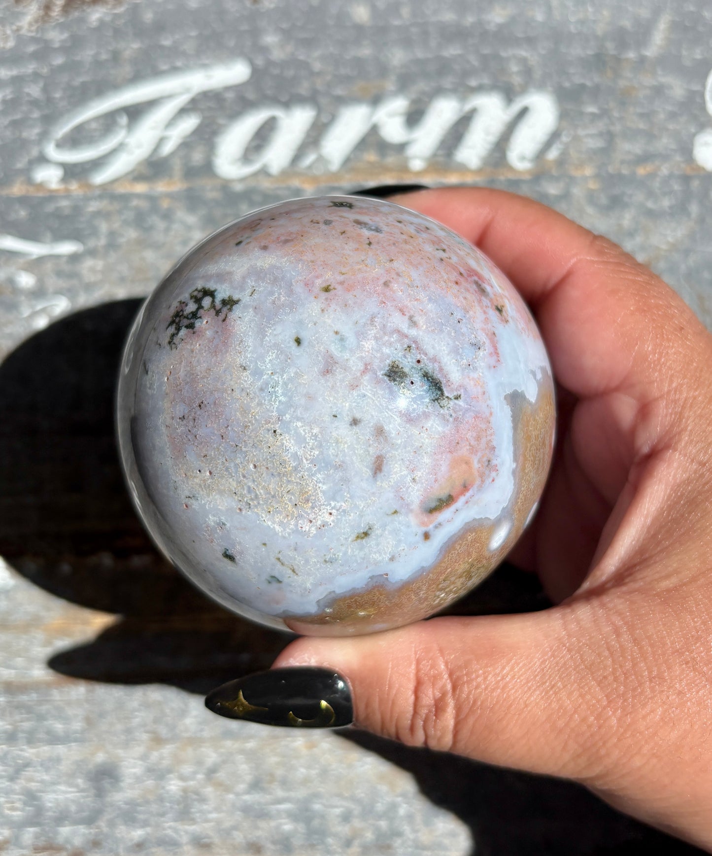 Gorgeous Rare Authentic Ocean Jasper Sphere from Madagascar | H