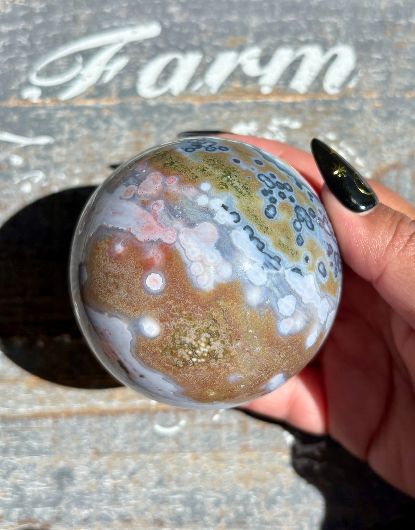 Gorgeous Rare Authentic Ocean Jasper Sphere from Madagascar | H