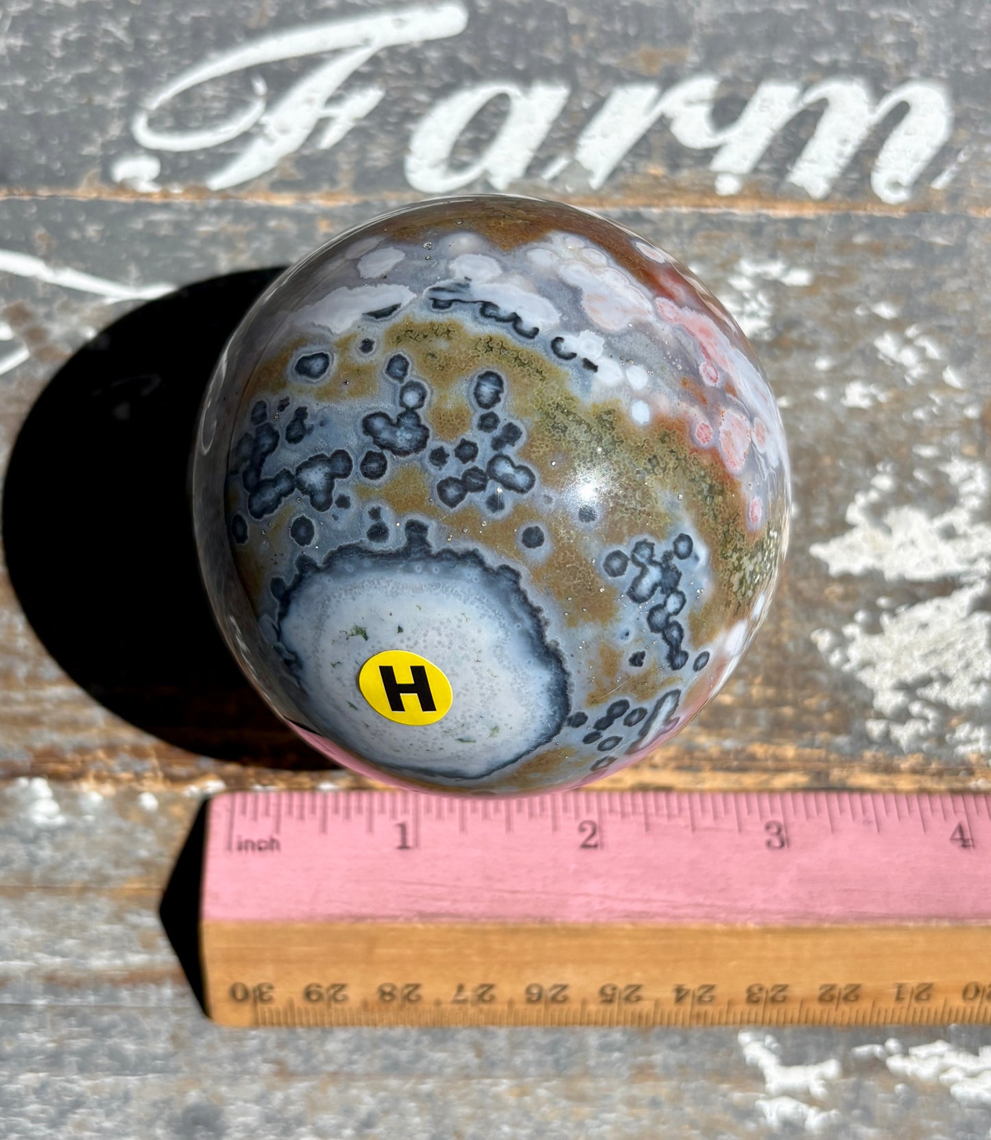 Gorgeous Rare Authentic Ocean Jasper Sphere from Madagascar | H