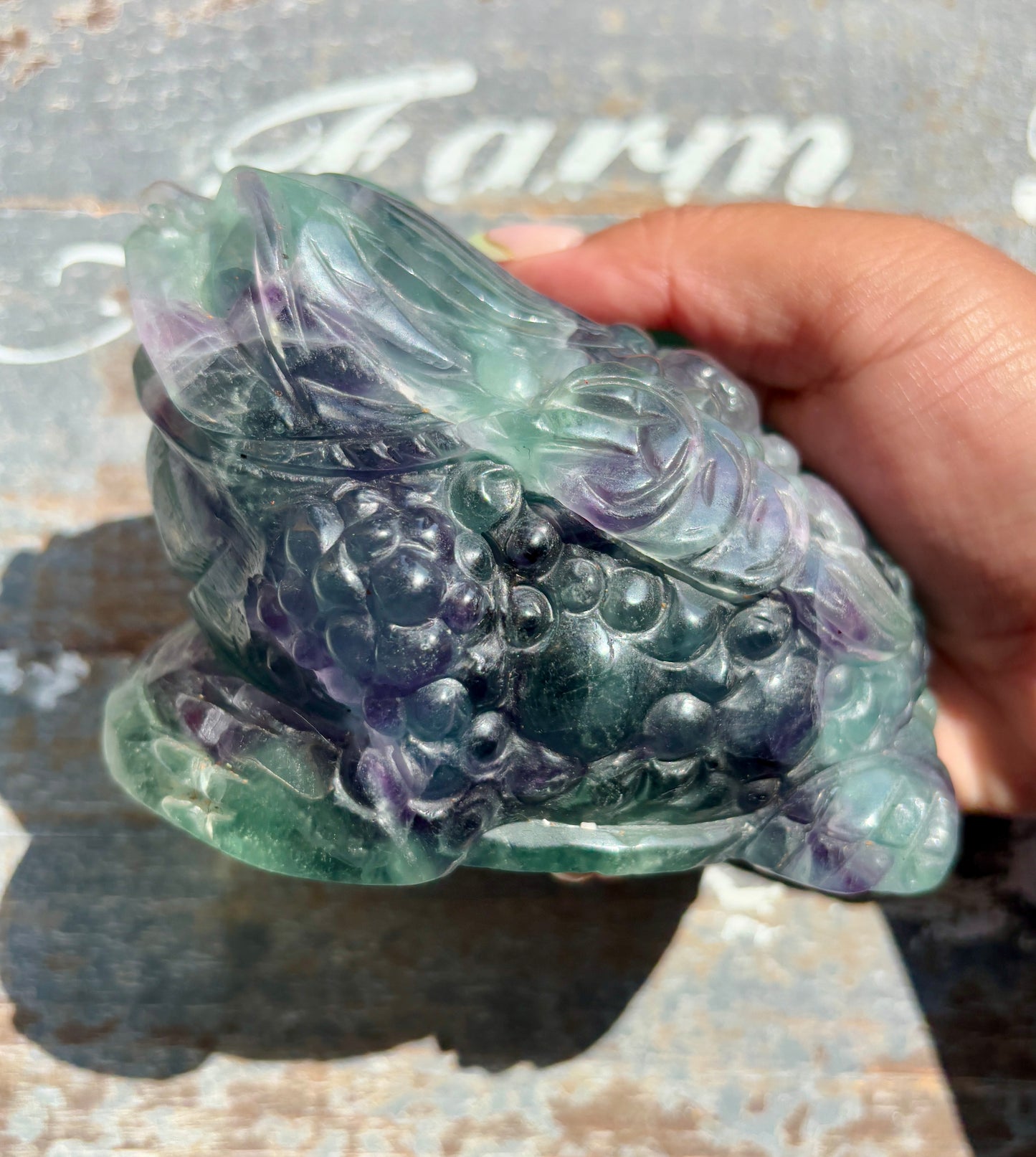 Gorgeous Master Carved Fluorite Money Toad | Money Manifestation