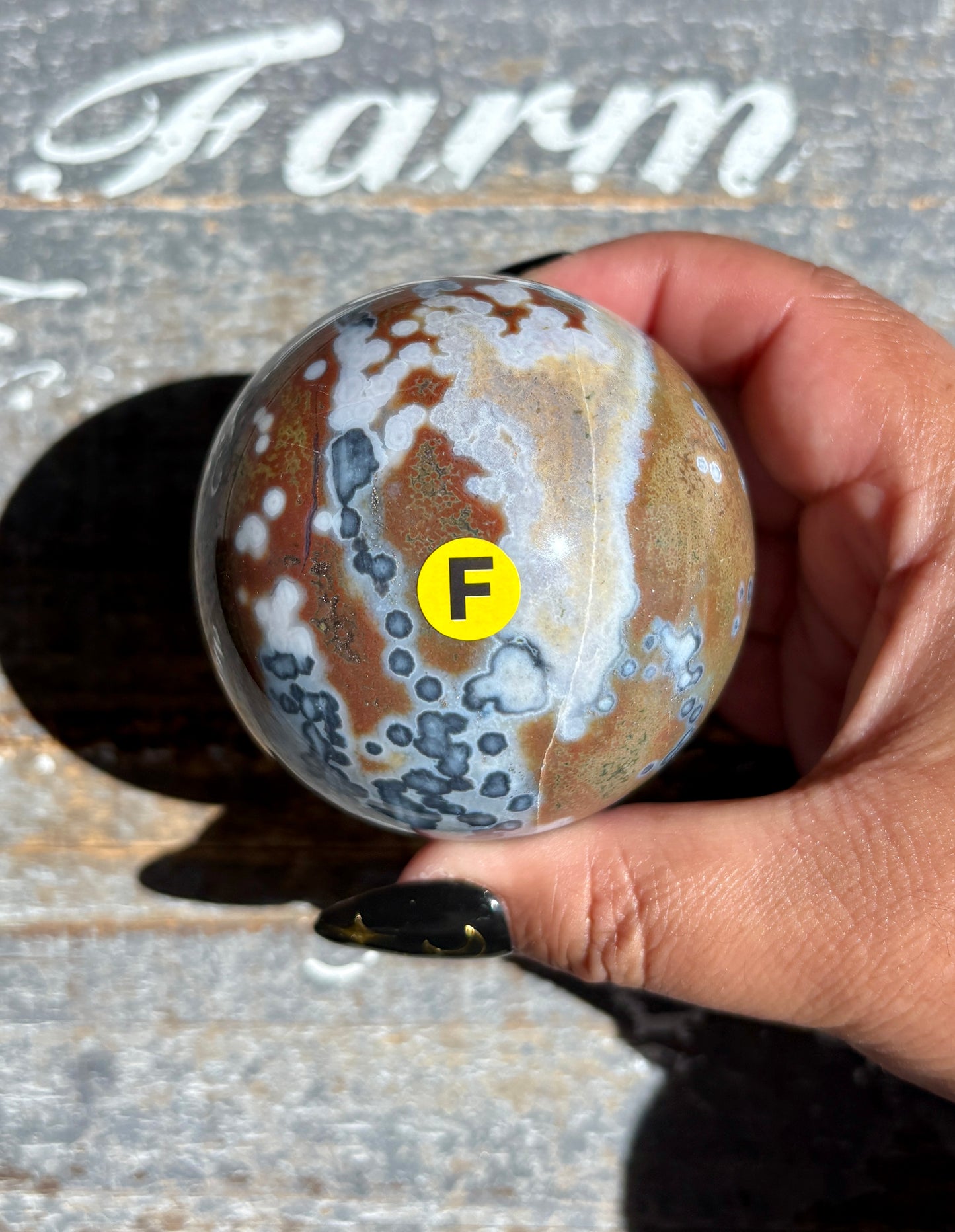 Gorgeous Rare Authentic Ocean Jasper Sphere from Madagascar | F