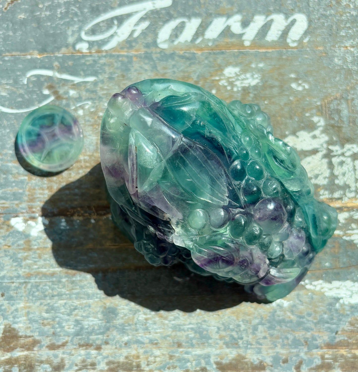 Gorgeous Master Carved Fluorite Money Toad | Money Manifestation