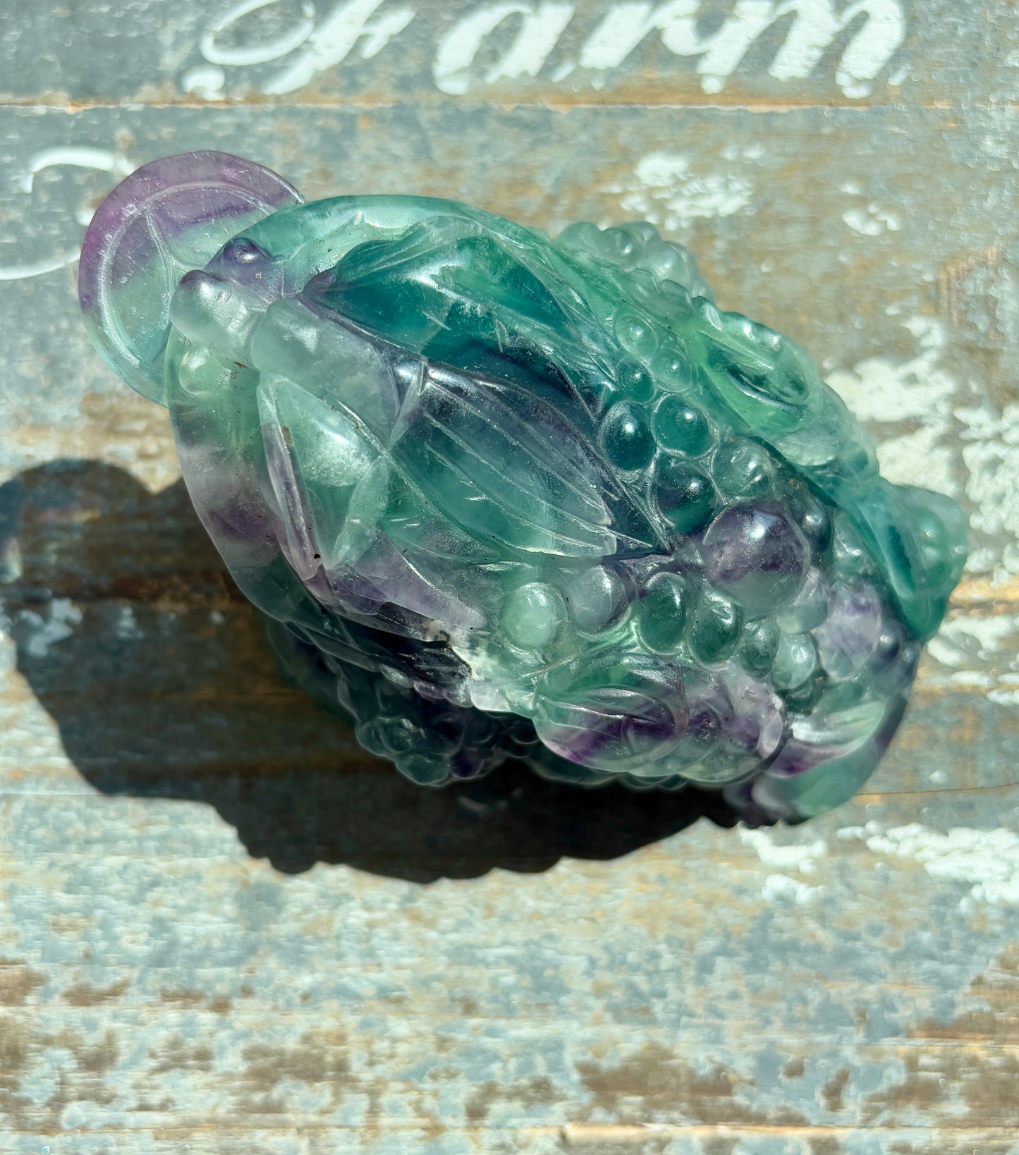 Gorgeous Master Carved Fluorite Money Toad | Money Manifestation