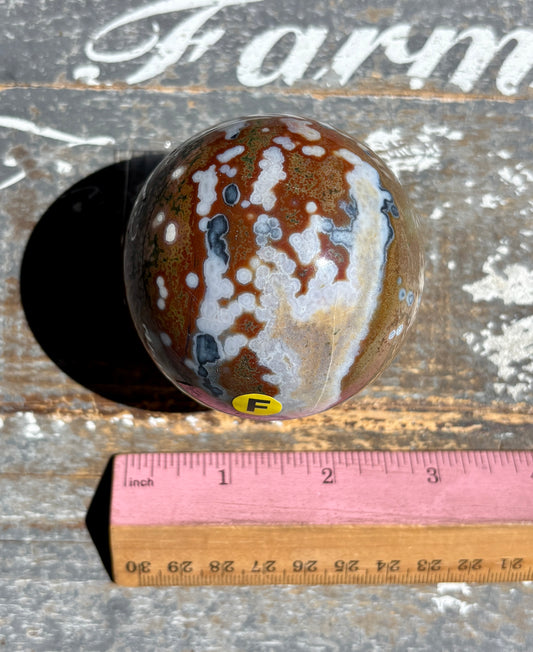 Gorgeous Rare Authentic Ocean Jasper Sphere from Madagascar | F