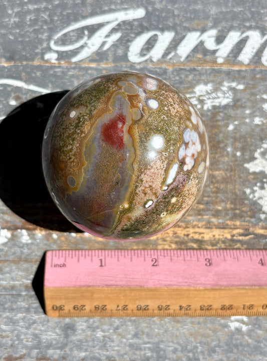 Gorgeous Rare Authentic Ocean Jasper Sphere from Madagascar | L