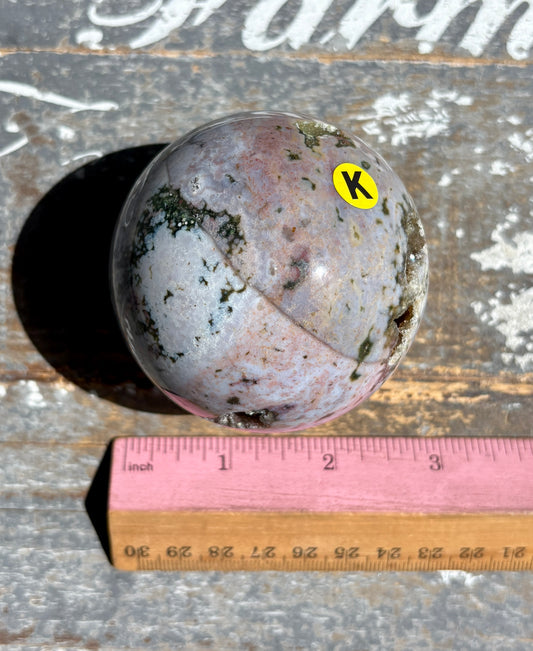 Gorgeous Rare Authentic Ocean Jasper Sphere from Madagascar | K